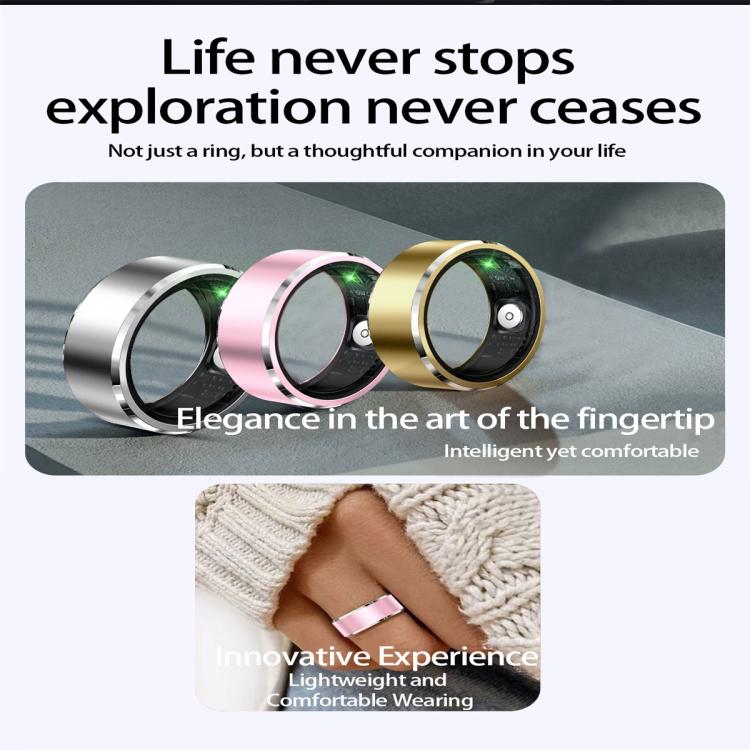 R5 SIZE 8 Smart Ring, Support Health Monitoring / Multiple Sports Modes