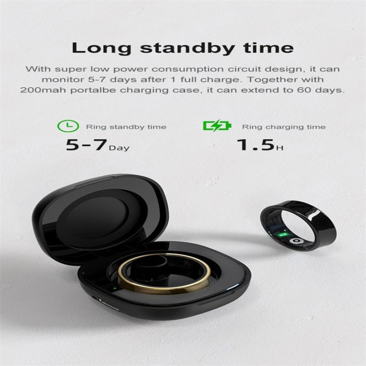 R09 SIZE 9 Smart Ring, Support Heart Rate / Blood Oxygen / Sleep Monitoring / Multiple Sports Modes