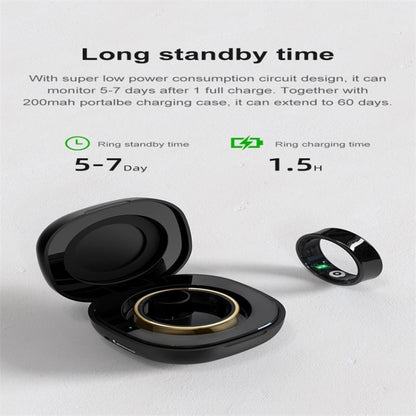 R09 SIZE 10 Smart Ring, Support Heart Rate / Blood Oxygen / Sleep Monitoring / Multiple Sports Modes