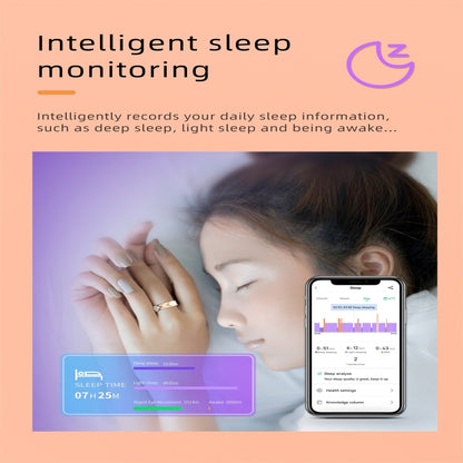 R10M SIZE 8 Smart Ring, Support Heart Rate / Blood Oxygen / Sleep Monitoring / Multiple Sports Modes