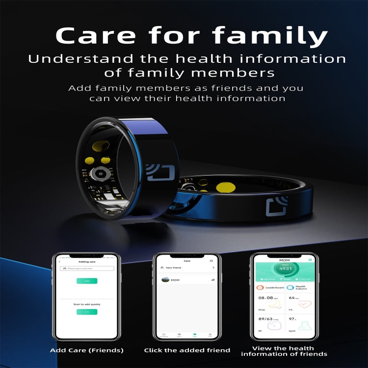 R20 SIZE 12 Smart Ring, Support Heart Rate / Blood Oxygen / Sleep Monitoring / Multiple Sports Modes