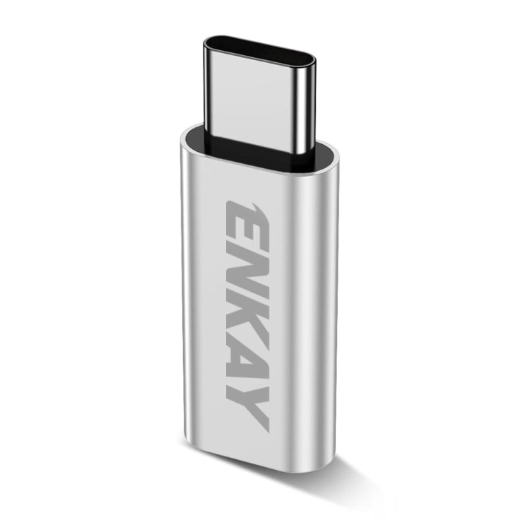 ENKAY ENK-AT120 Aluminium Alloy 8 Pin to Type-C Data Transfer & Charging Adapter, ENK-AT120