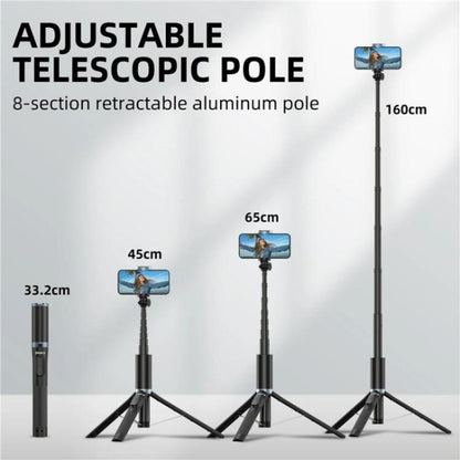 JMARY KT-259 360 Degree Rotating Phone Clip Retractable Selfie Stick Tripod, KT-259