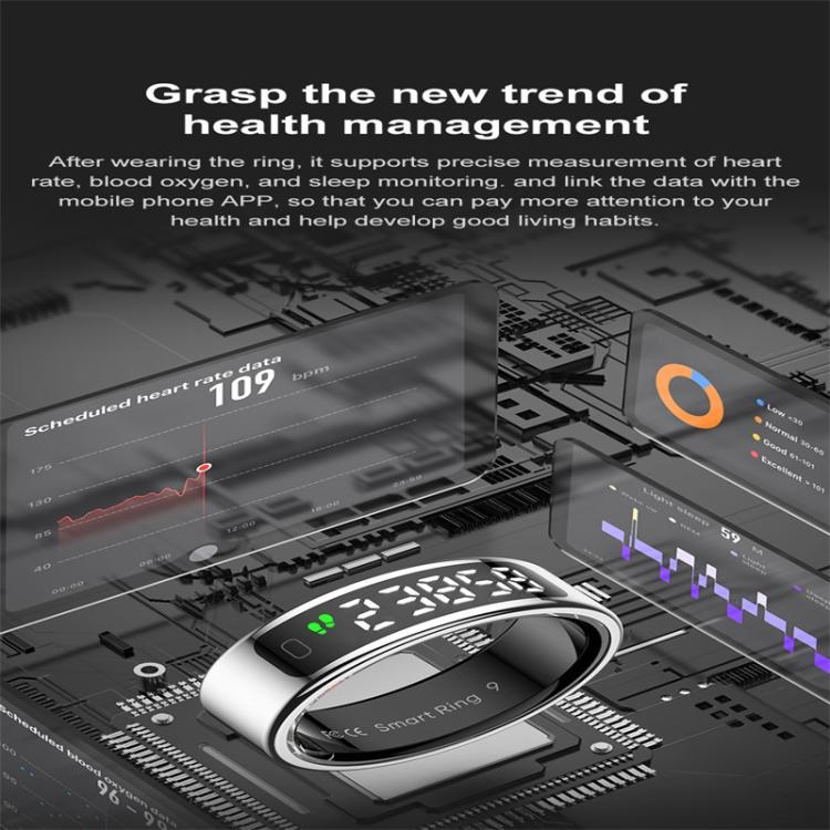 R11 SIZE 11 Smart Ring, Support Heart Rate / Blood Oxygen / Sleep / Multiple Sports Modes