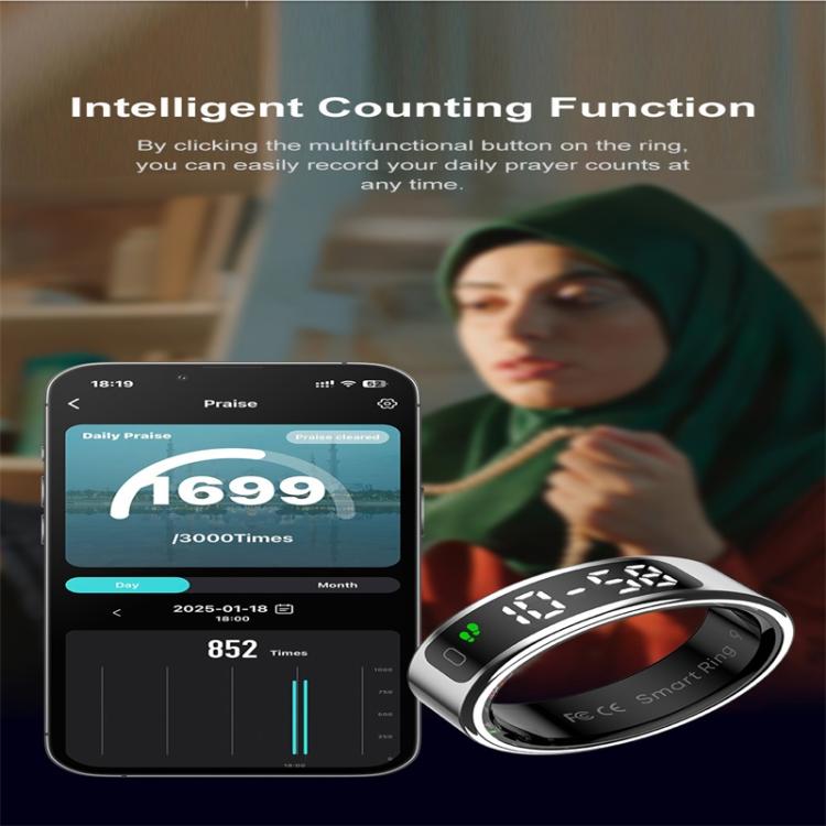 R11 SIZE 13 Smart Ring, Support Heart Rate / Blood Oxygen / Sleep / Multiple Sports Modes