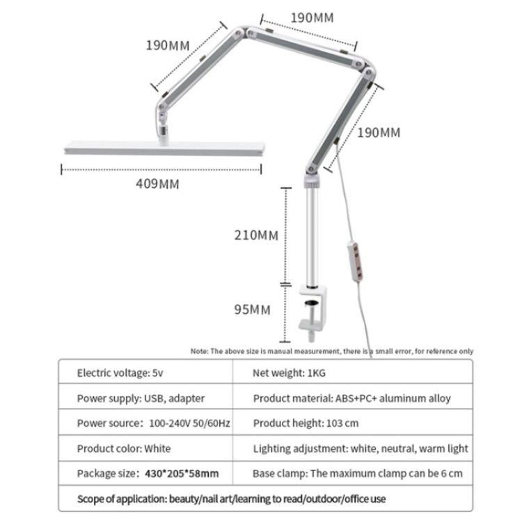 S001 Foldable Eyelash Extension LED Light Clip On Beauty Salon Tattoo Lamp, US Plug, UK Plug�����...