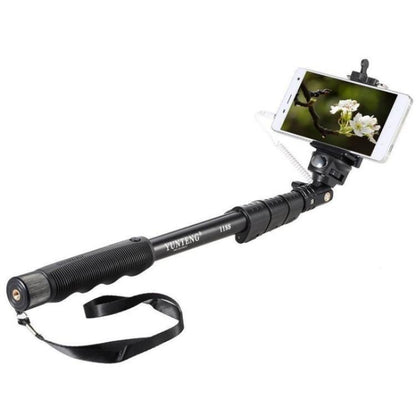 YUNTENG 1188 Retractable 3.5mm Wired Selfie Stick Monopod, YUNTENG 1188