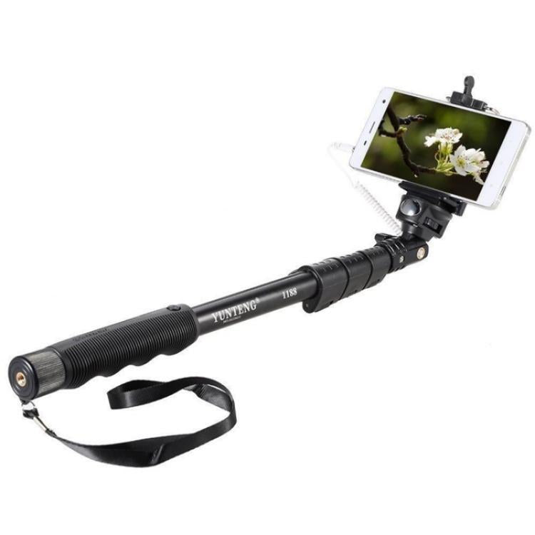 YUNTENG 1188 Retractable 3.5mm Wired Selfie Stick Monopod, YUNTENG 1188