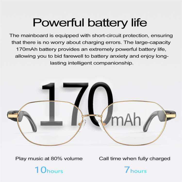 W100B Smart Glasses, Support AI Conversation / AI Intelligent Translation / Bluetooth Call