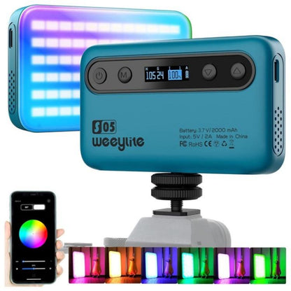Weeylite S05 Portable App Control Phone Fill Lamp Video Live Streaming Photography RGB Full Color...