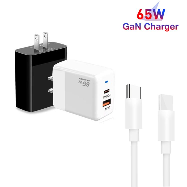 PD41 GaN PD 45W + USB Charger with Type-C to Type-C Data Cable , US Plug, UK Plug