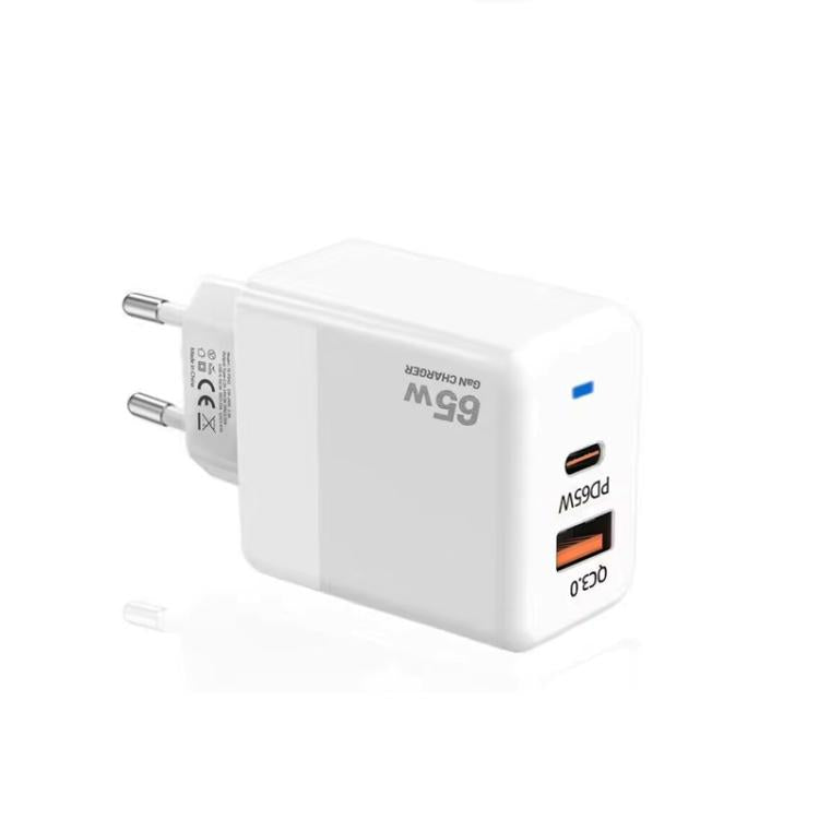 PD41 GaN PD 45W + USB Charger with Type-C to Type-C Data Cable, EU Plug, EU Plug