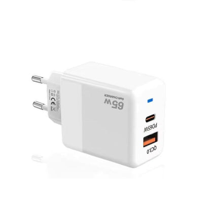 PD41 GaN PD 45W + USB Charger with Type-C to Type-C Data Cable, EU Plug, EU Plug
