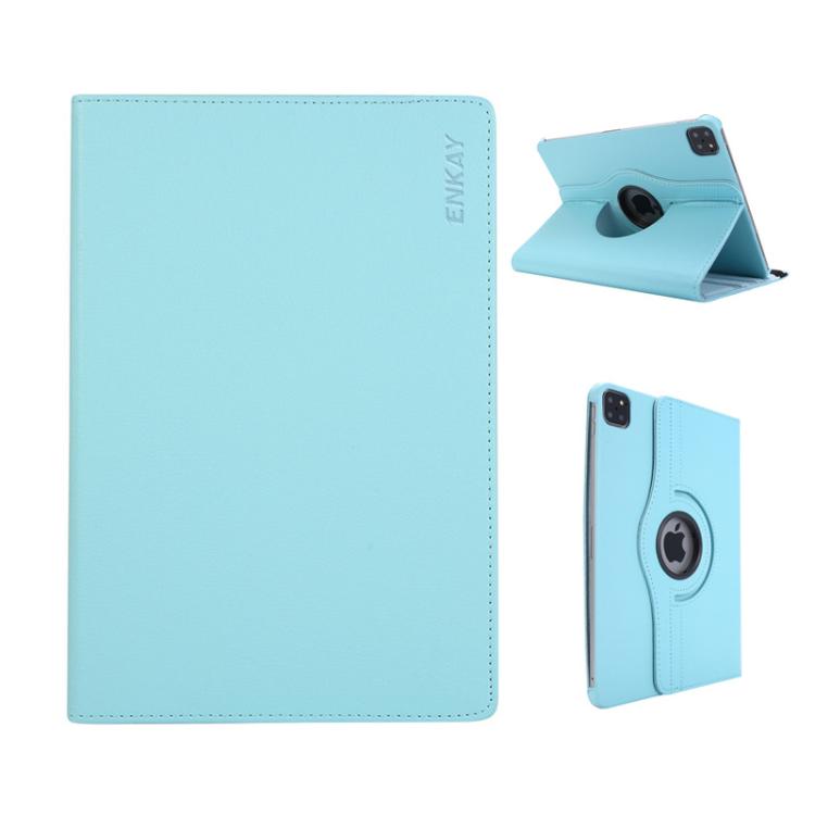 ENKAY 360 Degree Rotation Litchi Leather Smart Tablet Case���������������������������������������...