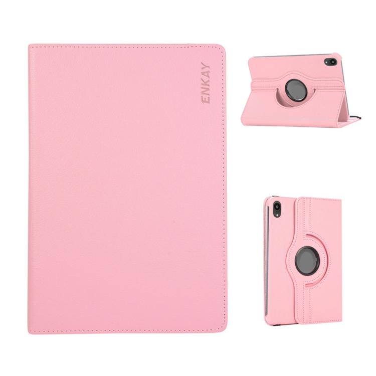ENKAY 360 Degree Rotation Litchi Leather Smart Tablet Case���������������������������������������...