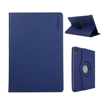 ENKAY 360 Degree Rotation Litchi Leather Smart Tablet Case