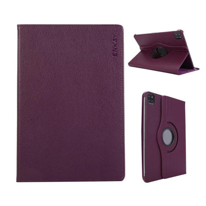 ENKAY 360 Degree Rotation Litchi Leather Smart Tablet Case