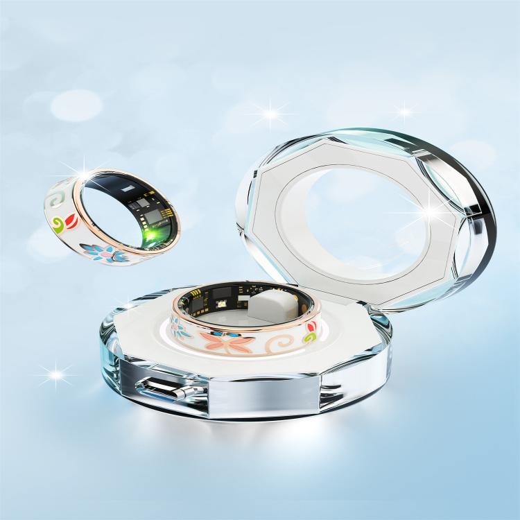 R18 SIZE 8 Smart Ring, Support Heart Rate / Blood Oxygen / Sleep / Care For Faimilies