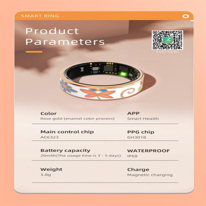 R18 SIZE 12 Smart Ring, Support Heart Rate / Blood Oxygen / Sleep / Care For Faimilies