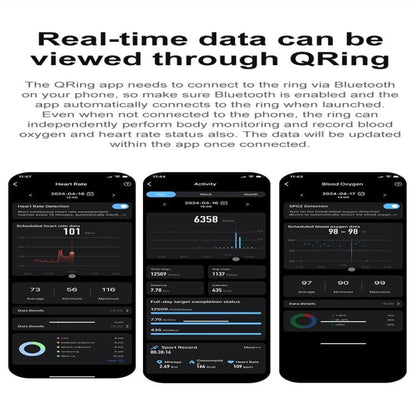 R04 SIZE 10 Smart Ring, Support Heart Rate / Blood Oxygen / Sleep Monitoring / Take Photos