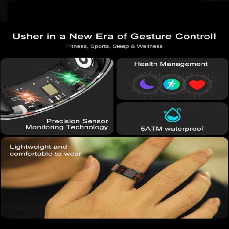 R04 SIZE 13 Smart Ring, Support Heart Rate / Blood Oxygen / Sleep Monitoring / Take Photos