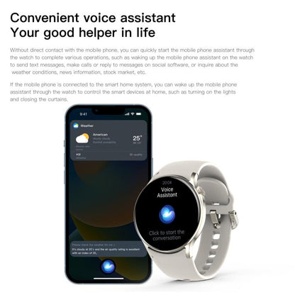 Sense 6 1.43 AMOLED Screen IP68 Waterproof Bluetooth Call Smartwatch Supports Health Monitoring