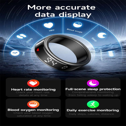 SY01 SIZE 8 Smart Ring, Support Heart Rate / Blood Oxygen / Sleep Monitoring / Multiple Sport Modes