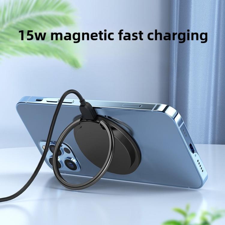Ring Bracket Magnetic Wireless Fast Charger 15W Aluminum Alloy Stand