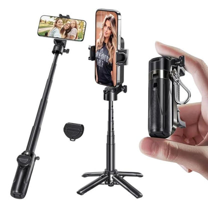Jmary MT-18 Extendable Phone Holder Wireless Control Mini Phone Selfie Stick Tripod, MT-18 (White...