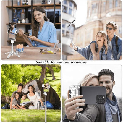 Jmary MT-18 Extendable Phone Holder Wireless Control Mini Phone Selfie Stick Tripod, MT-18 (White...