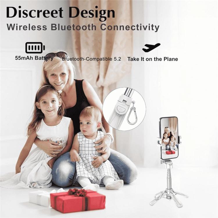 Jmary MT-18 Extendable Phone Holder Wireless Control Mini Phone Selfie Stick Tripod, MT-18 (White...
