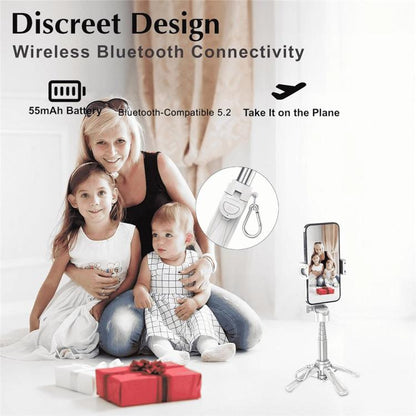 Jmary MT-18 Extendable Phone Holder Wireless Control Mini Phone Selfie Stick Tripod, MT-18 (White...