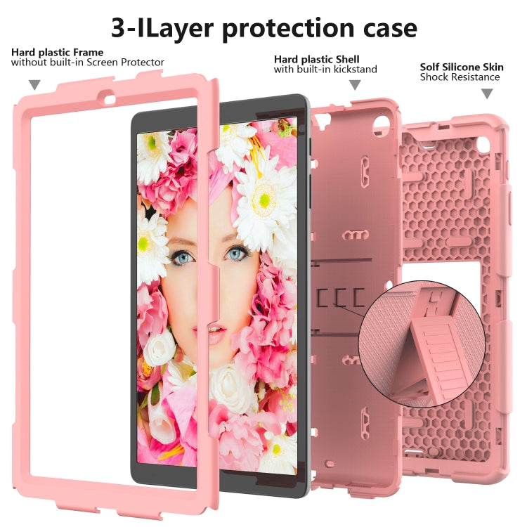 Sockproof Two-Color Silicone Protection Shell For Galaxy Tab A 10.1 (2019) / T510 ,With Holder���...