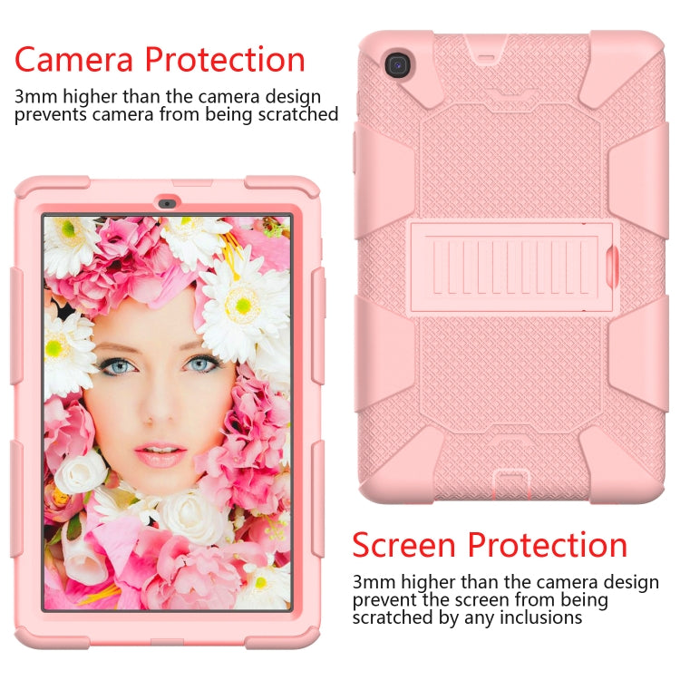 Sockproof Two-Color Silicone Protection Shell For Galaxy Tab A 10.1 (2019) / T510 ,With Holder���...