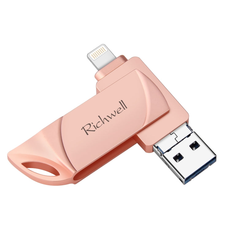 Richwell  DXZ128 USB Flash Disk 128G 3 in 1 Micro USB + 8 Pin + USB 3.0 Compatible IPhone & IOS��...
