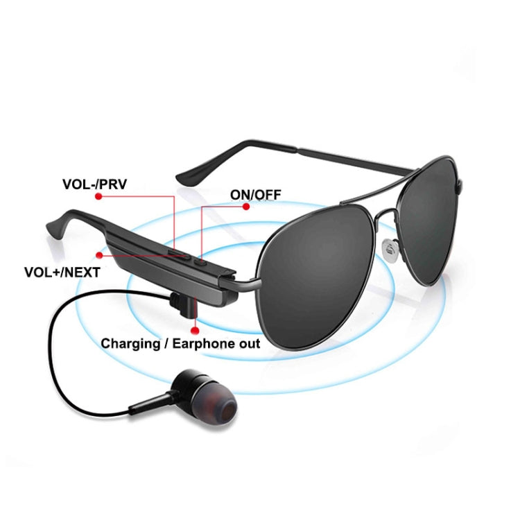 A8 Wireless Earphone Bluetooth Headset Sunglasses Music Headphones Smart Glasses Earbud Hands-fre...