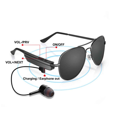 A8 Wireless Earphone Bluetooth Headset Sunglasses Music Headphones Smart Glasses Earbud Hands-fre...