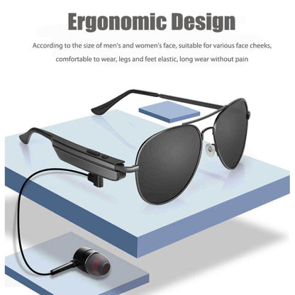 A8 Wireless Earphone Bluetooth Headset Sunglasses Music Headphones Smart Glasses Earbud Hands-fre...