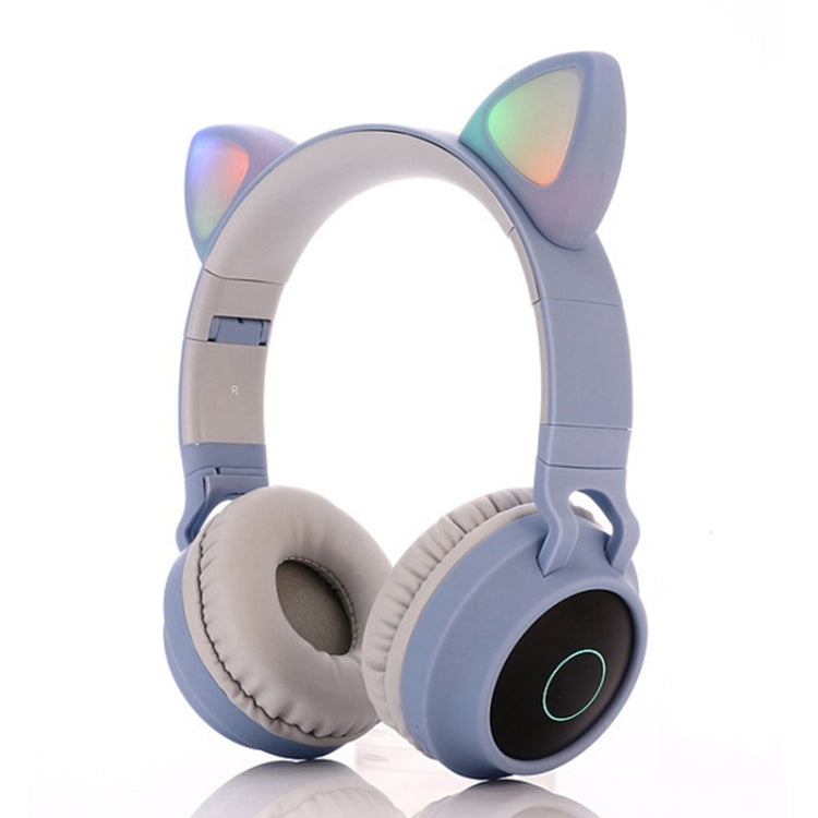 Cute Cat Ear Bluetooth 5.0 Headphones Foldable On-Ear Stereo Wireless Headset Headphone with Mic ...