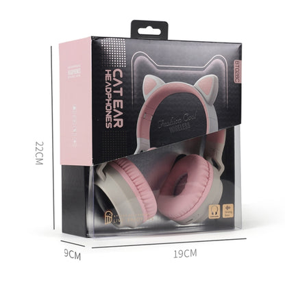Cute Cat Ear Bluetooth 5.0 Headphones Foldable On-Ear Stereo Wireless Headset Headphone with Mic ...