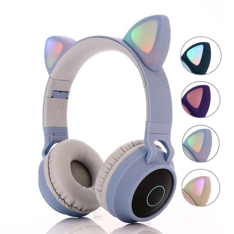 Cute Cat Ear Bluetooth 5.0 Headphones Foldable On-Ear Stereo Wireless Headset Headphone with Mic ...