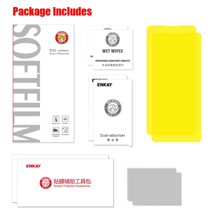 2 PCS ENKAY Hat-Prince 0.1mm 3D Full Screen Protector Explosion-proof Hydrogel Film, For OnePlus ...