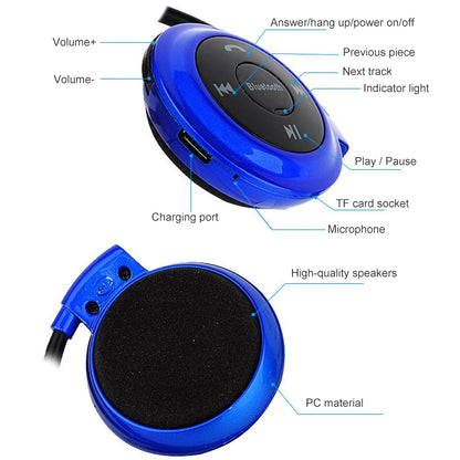 NVAHVA MP3 Player Bluetooth Headphone, Wireless Sport Headset MP3 Player With FM Radio, Stereo Ea...