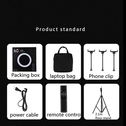 HQ-21N 21 inch 52.5cm LED Ring Vlogging Photography Video Lights Kits with Remote Control & Phone...