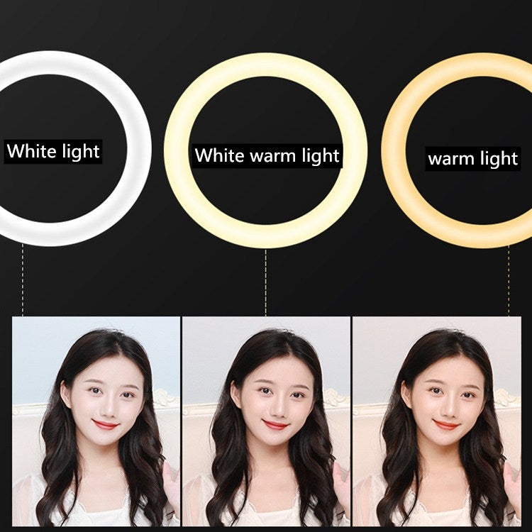 HQ-18N 18 inch 45cm LED Ring Vlogging Photography Video Lights Kits with Remote Control & Phone C...