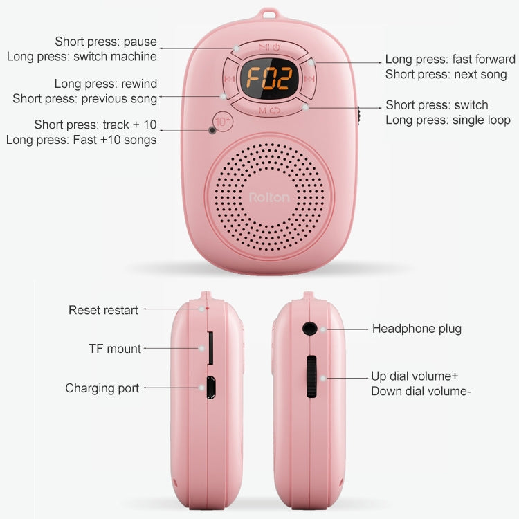 Rolton E200 Mobile Phone Wireless Bluetooth Speaker Mini Portable Outdoor Small Audio Subwoofer S...