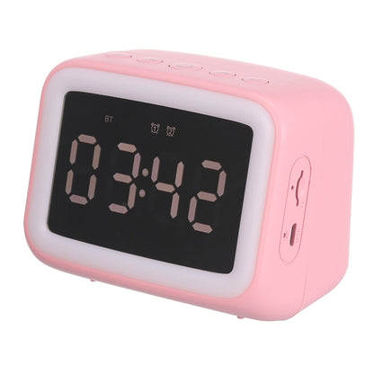 BT-511 Mini LED HD Mirror Bluetooth Speaker, Support 32GB TF Card & 3.5mm AUX & Dual Alarm Clock ...