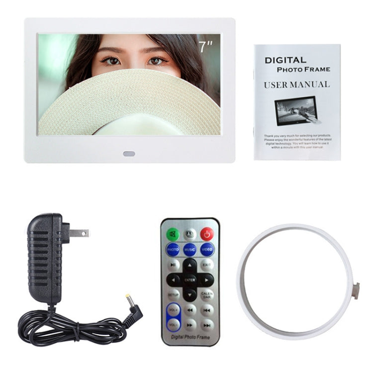 DPF-706 7 inch Digital Photo Frame LED Wall Mounted Advertising Machine, US Plug, EU Plug, UK Plu...