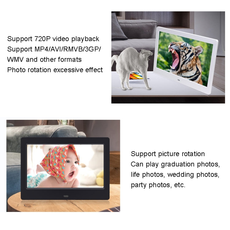 DPF-706 7 inch Digital Photo Frame LED Wall Mounted Advertising Machine, US Plug, EU Plug, UK Plu...