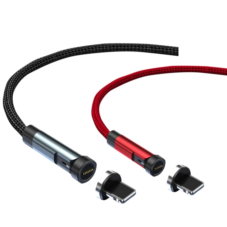 CC57 540 Degrees Rotary Magnetic Fast Charging Data Cable, 1m + 8Pin + Red, 2m + 8Pin + Red������...